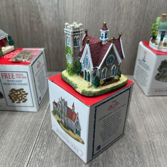 Liberty Falls Americana Collection 4-pc Miniature Village Buildings Vintage 1990 - Picture 10 of 11